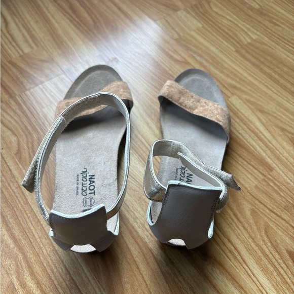 Naot Pixie Women's Tan Wedge Sandals Cork Ivory Rae Gold Size 41 - Picture 5 of 7